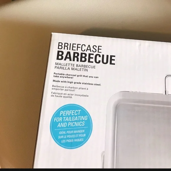 Kikkerland Silver Briefcase Barbecue NEW!!
